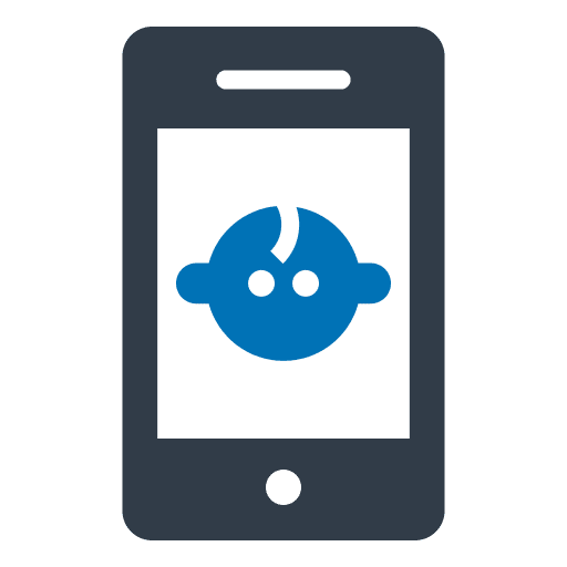 Baby mobile phone ui communications icon