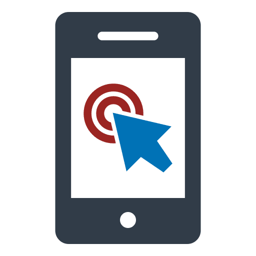 Click cursor mobile phone smartphone icon