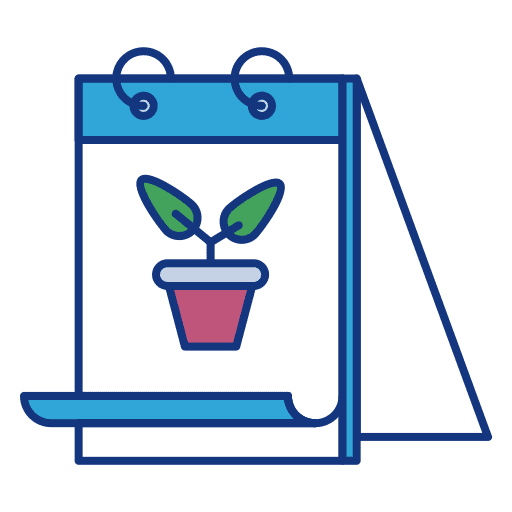 Plant schedule organization day icon Plant schedule organization day icon