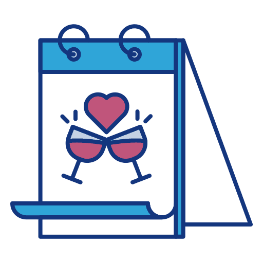 Romantic date time valentines day romantic dinner icon Romantic date time valentines day romantic dinner icon