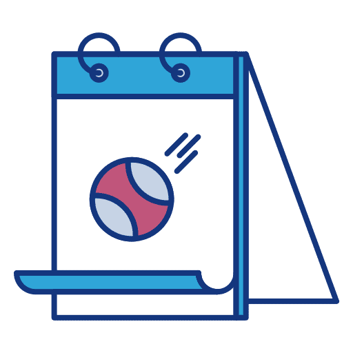 Baseball ball sport day icon