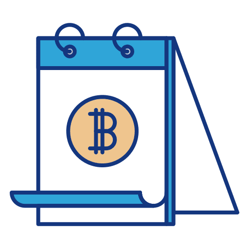 Bitcoin schedule event calendar icon