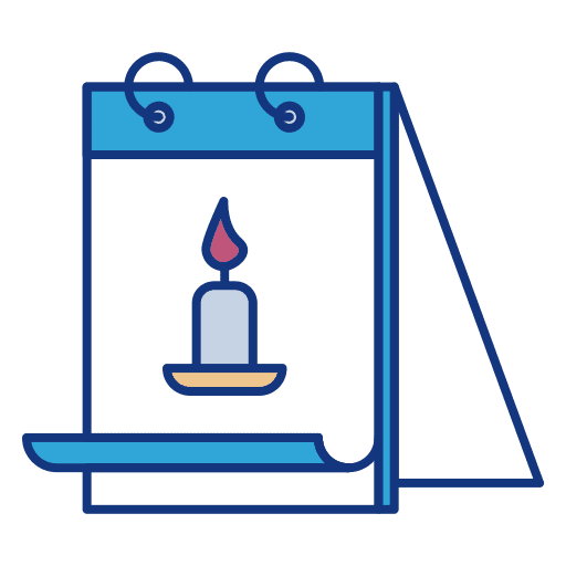 Candle time and date candle day icon