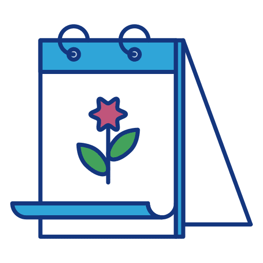 Flower organization flower schedule icon Flower organization flower schedule icon