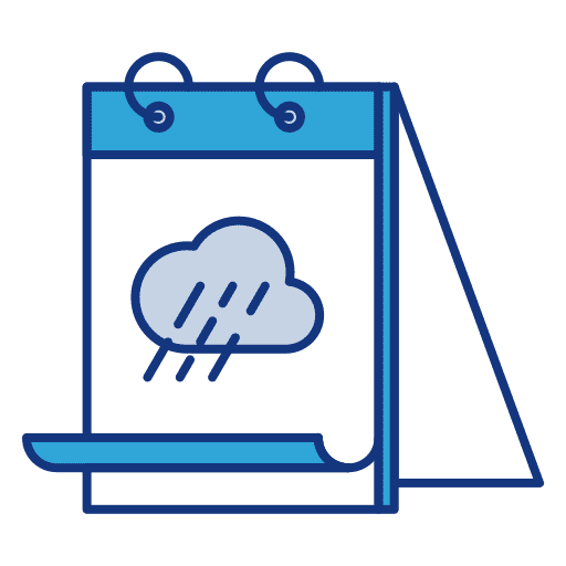 Rain time and date rain date icon