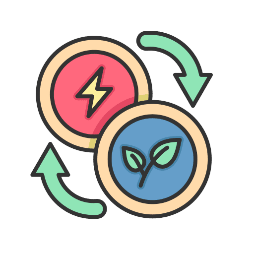 Exchange ecology exchange coin icon