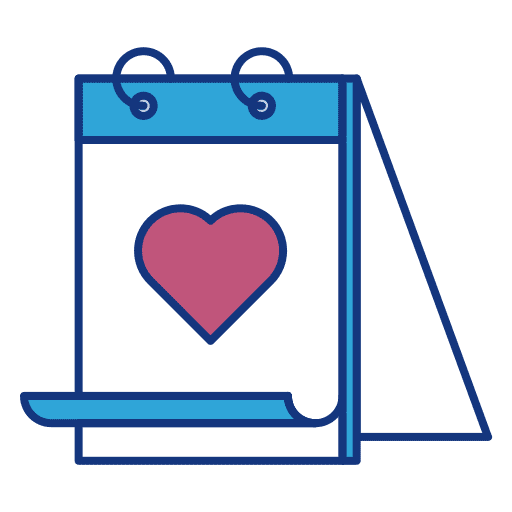 Love romantic calendar love icon Love romantic calendar love icon