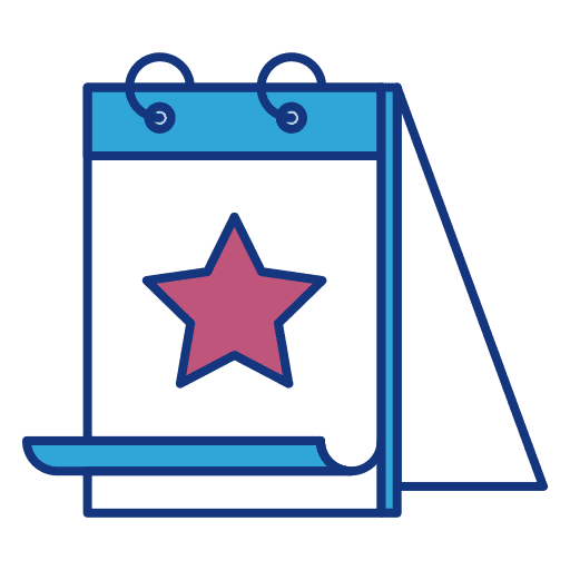 Star time and date favorite date icon Star time and date favorite date icon