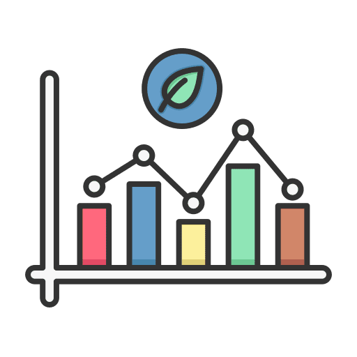 Graph leaf ecology ecology and environment icon
