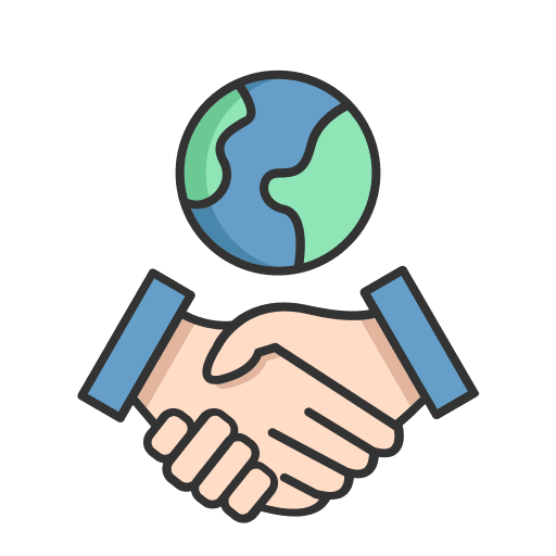 Handshake care environment ecology icon