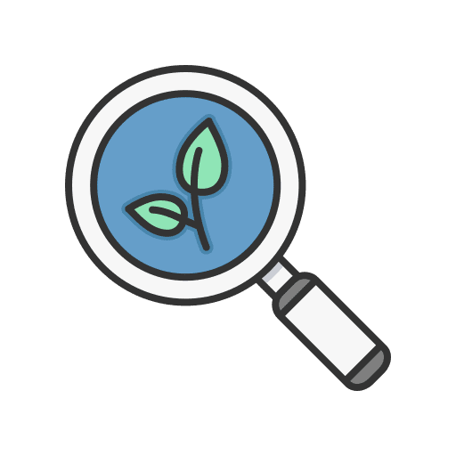Magnifying glass leaf environment plant icon Magnifying glass leaf environment plant icon