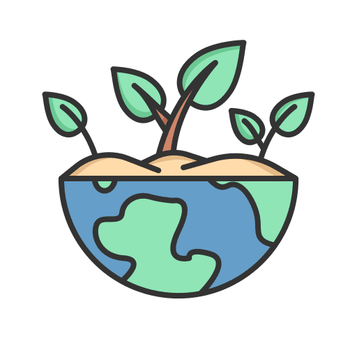 Plant earth save the planet ecology icon