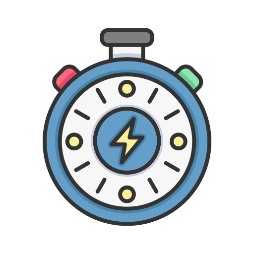 Stopwatch thunderbolt time and date time icon Stopwatch thunderbolt time and date time icon