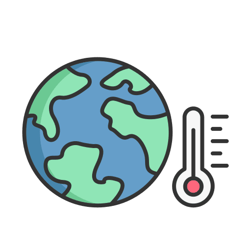 Global warming weather temperature ecology and environment icon Global warming weather temperature ecology and environment icon