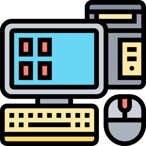 Computer desktop monitor server icon
