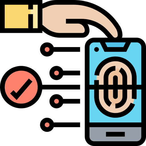 Fingerprint scan fingerprint scan protection icon