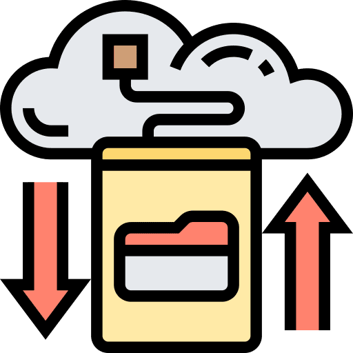 Backup synchronization cloud computing storage icon Backup synchronization cloud computing storage icon