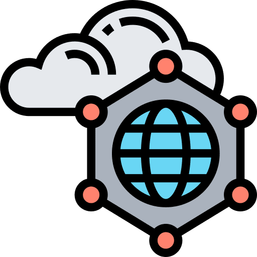 Cloud network cloud data storage icon Cloud network cloud data storage icon