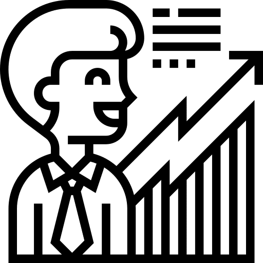 Analysis increasing increase profit icon