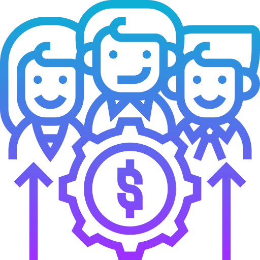 Employee costs finance pay icon Employee costs finance pay icon