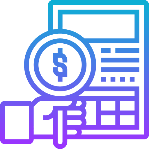 Invoice construct accuracy business and finance icon
