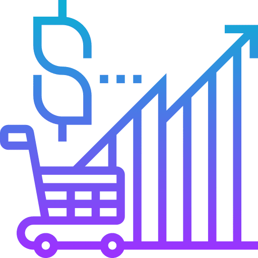 Market trends chart growth graph business pack icon