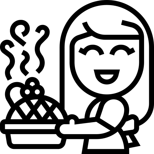 Pie baking food and restaurant crust icon