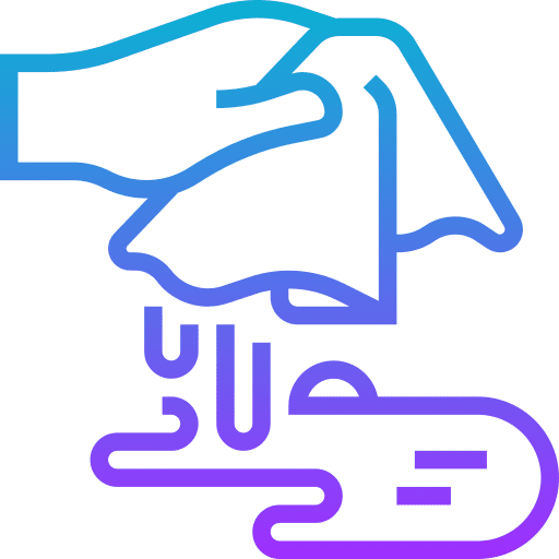 Dust cloth furniture and household hand icon