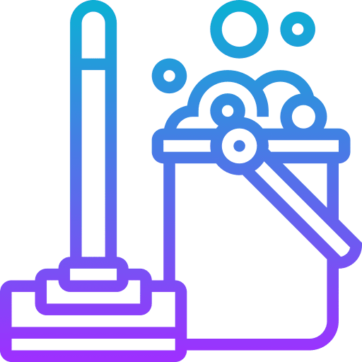 Mop furniture and household housekeeping cleaning tool icon