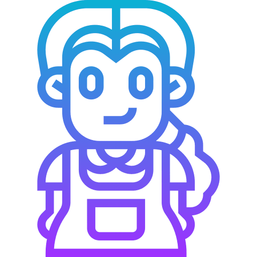 Housekeeper cleaning staff housekeeper apron icon Housekeeper cleaning staff housekeeper apron icon