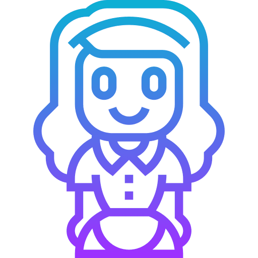 Maid professions and jobs apron user icon Maid professions and jobs apron user icon