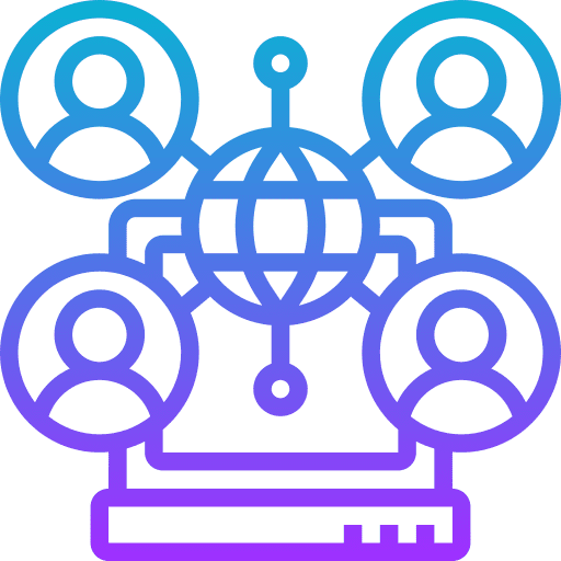 Data enrichment data analytics user icon