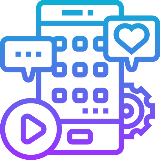 Social media social media user content management icon