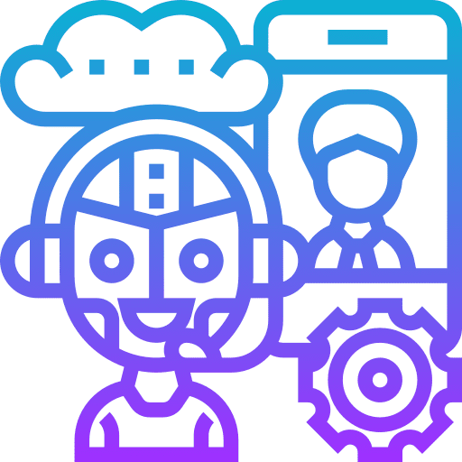 Artificial intelligence artificial intelligence communication mobile phone icon Artificial intelligence artificial intelligence communication mobile phone icon