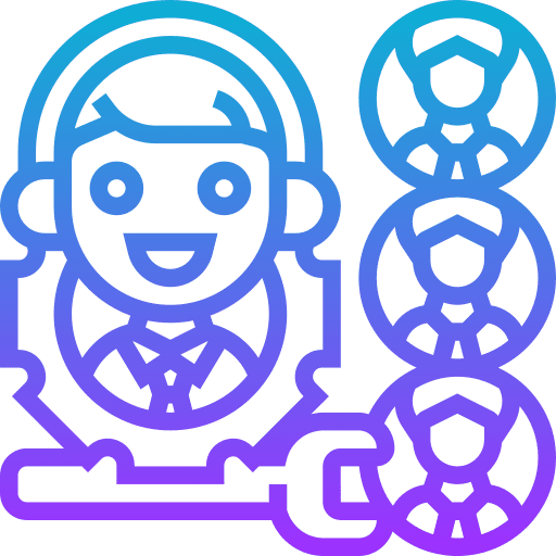 Customer support consult conference man icon Customer support consult conference man icon