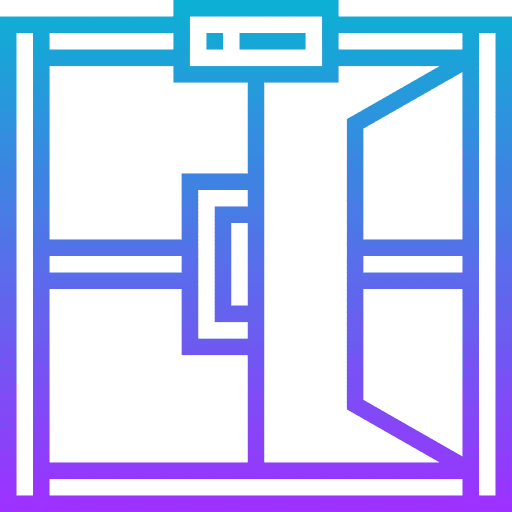 Exit cinema access door icon