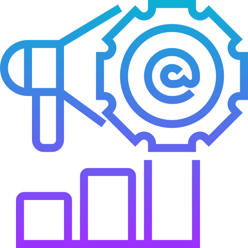Marketing communication social media marketing automation icon Marketing communication social media marketing automation icon