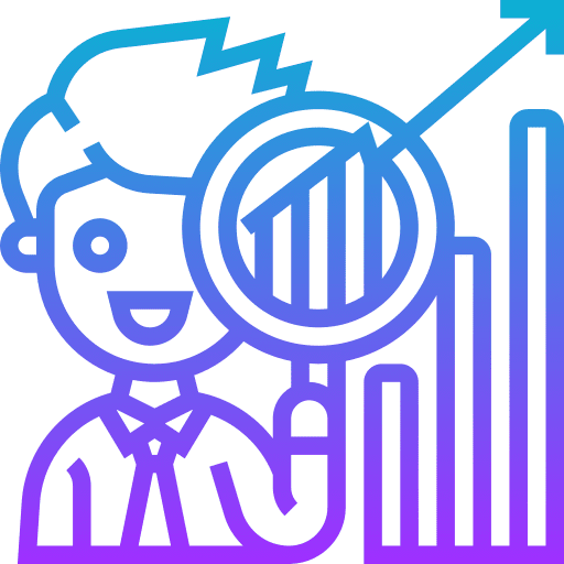 Predictive man people analytics icon Predictive man people analytics icon
