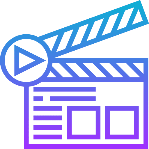 Clapperboard entertainment clapperboard action icon