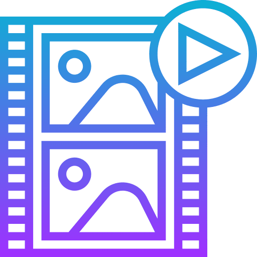 Frame multimedia entertainment film strip icon