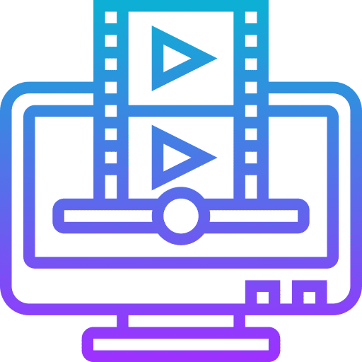 Screen movie video player entertainment icon