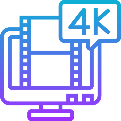 4k cinema electronics film icon 4k cinema electronics film icon