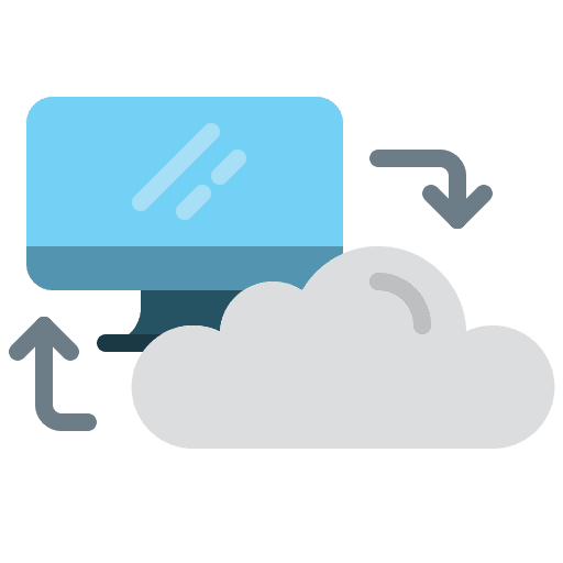 Cloud server data electronics computer icon