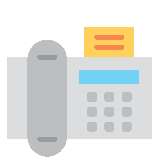 Fax phone set phone call communications icon