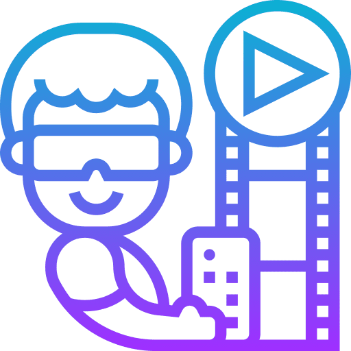 Play man watch play icon Play man watch play icon