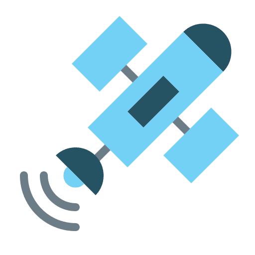 Satellite connection space communications icon