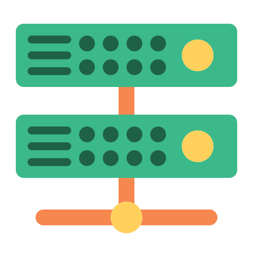 Server technology database multimedia icon Server technology database multimedia icon