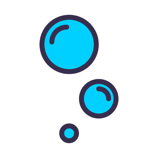 Bubbles sea ocean water icon