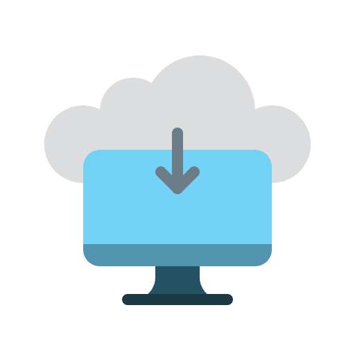 Cloud download computer multimedia option data icon Cloud download computer multimedia option data icon