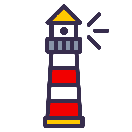 Lighthouse cultures orientation architecture and city icon